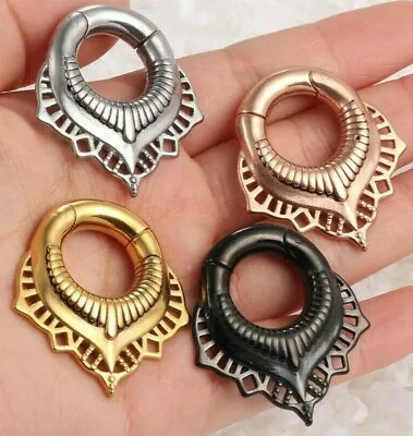 1x 2g 6mm Magnet Hinge Ring Heavy Gauge Ear Weight Hanger Expander Drop Piercing • $18.19