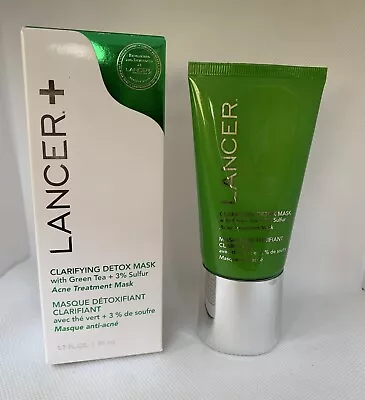 Lancer + Clarifying Detox Mask Green Tea 3% Sulfur 1.7 Oz/50 Ml Sealed NIB • $22.98