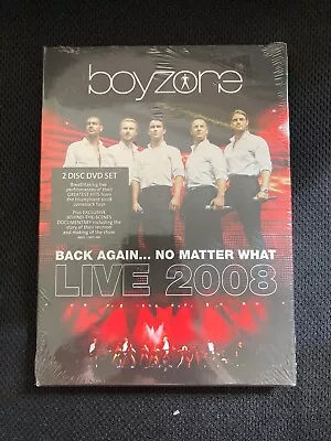 Boyzone Live 2008 Back Again… No Matter What Dvd 2 Disc Set New Sealed • £5