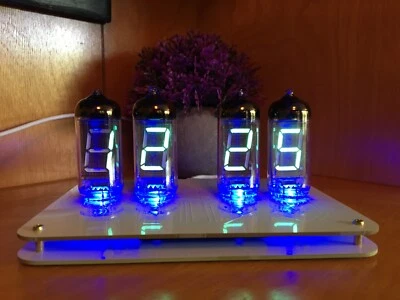 $90 • Buy VFD Vacuum Fluorescent Clock 4 Digit IV-11 Tubes 5V Power Supply Cable Assembled