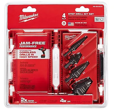 Milwaukee Step Drill Bit Set (4 Pieces) (48-89-9223) • $134.99