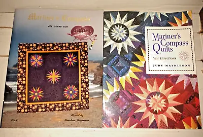 Lot 2 Mariners Compass Quilt Books Medallion Patterns Techniques Templates + • $16.50