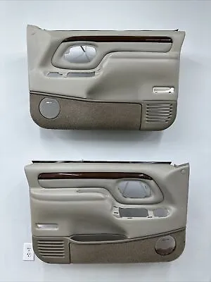 99-00 Cadillac Escalade Set Of Front Interior Power Door Panels OEM Shale/Wood • $299.99