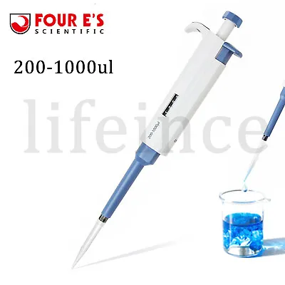 $23.80 • Buy 200-1000ul Single Channel Pipette Adjustable Volume Micro Transfer Pipettor Lab