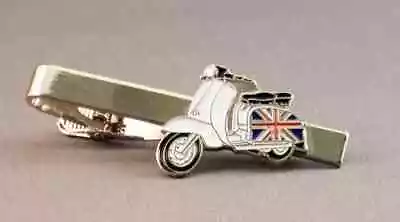 New Vespa Lambretta Scooter Union Jack MODS Ska Tie Clip Enamel Metal Tie-pin • £3.49