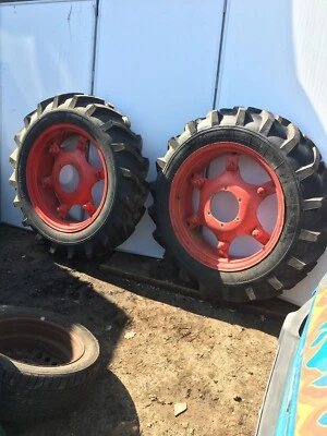 £295 • Buy Pair Of 11.2 / 10-28 Tyres On David Brown Cropmaster Wheels Ferguson Te20
