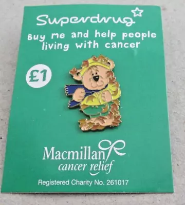 Macmillan Cancer Relief Autumn Bear Design   Pin Badge • £1.49