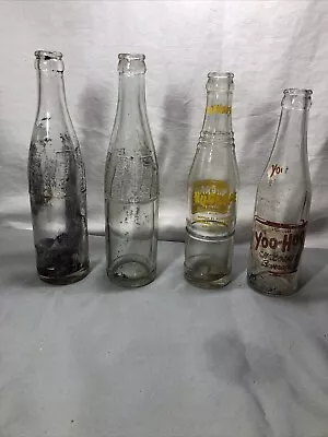 Vintage Soda Bottles. Mixed Lot Of 4. Pepsi Nu Grape & Yoo Hoo • $14.52