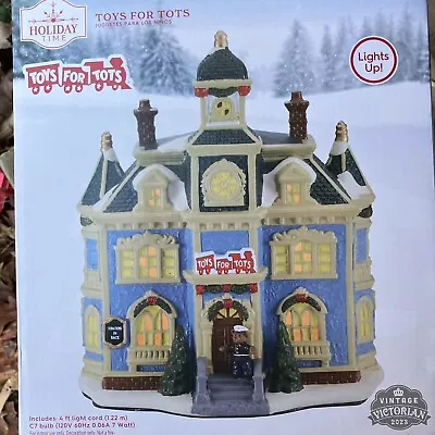 2023 Holiday Time Christmas Village TOYS For TOTS Victorian House LIGHT UP New • $44.99