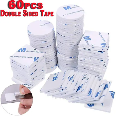 NEW Double Sided Sticker Tape Side Wall Car Self Adhesive Pads Round Square • $7.99