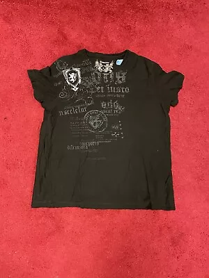 Y2K Machine Affliction-Like T Shirt Men’s Large Black Grunge Graphic Gothic • $19.99