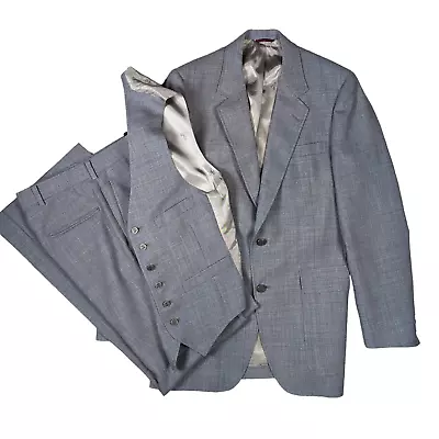 Vintage Mens Racquet Club 3 Piece Suit Gray  • $100