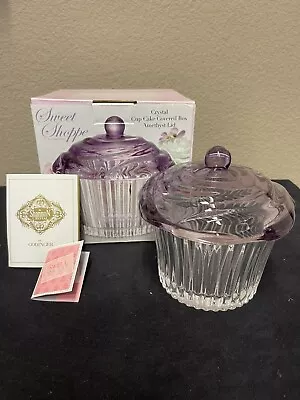 NIB  Shannon Crystal By Godinger  Cupcake  Covered Dish/box Rare Amethyst Color • $24.99