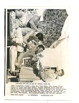 Original June 11 1959 Boxer Max Baer Sr. & Jr.  Jethroe  7 X 10 Wire Photo • $9.95