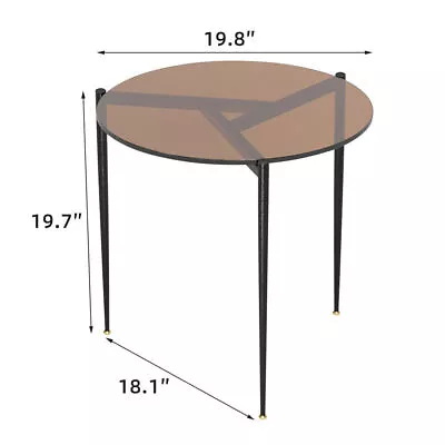 32  20  Round Glass Coffee Table Simple Center Table Modern Cocktail Table Home • $49.98