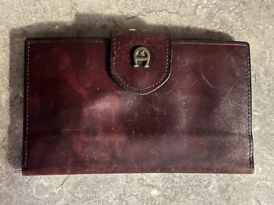 Vintage Aigner Leather Wallet With Coin Purse • $39.99