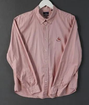 Façonnable Club Mens Shirt XL Stripped Pattern Long Sleeve Red • £19.95