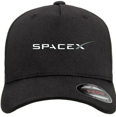 $22.99 • Buy SpaceX Logo Hat Tesla Space X Emblem On Black Flexfit Baseball Cap S/M And L/XL