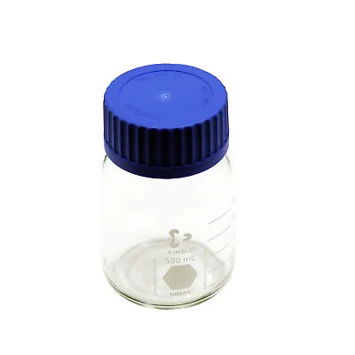 HFS(R) Laboratory Glass Media Storage Bottles With PP Screw Cap GL 80 500 Ml • $20