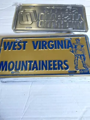 Vintage West Virginia Mountaineers License Plate New Metal College Football • $10.50