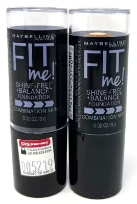 (2) Maybelline Fit Me! Shine-Free + Balance Foundation 355 - Coconut • $13.99