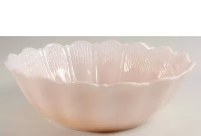 Cambridge Milk Glass Pink Crown Tuscan Seashell Sea Shell Bowl Large • $125