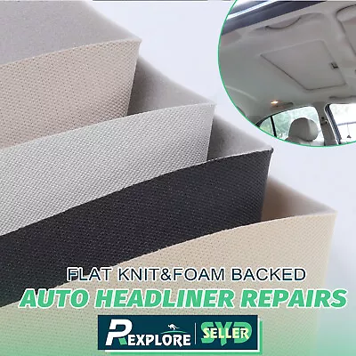 Flat Knit Roof Lining Foam Headliner FabricDash Door Hood Trunk Upholstery Trim • $6.99