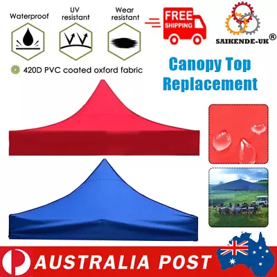 Garden BBQ Gazebo Top Cover Cloth Roof Replacement Fabric Tent Canopy Red/Blue • $32