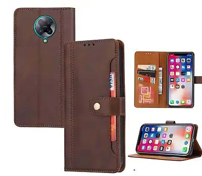 $8.50 • Buy Xiaomi Poco F2 Pro Pu Leather Wallet Case Front Pocket Magnetic Closure