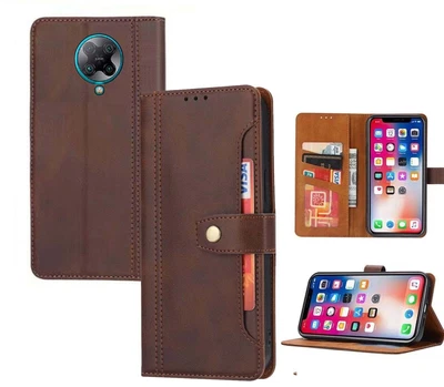 Xiaomi Poco F2 Pro Pu Leather Wallet Case Front Pocket Magnetic Closure • $8.50