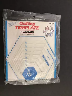 VTG EZ Hexagon Quilting Template Plastic  9313 Marti Michell NIP NOS • $9.99