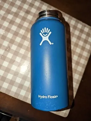 $16.99 • Buy Hydro Flask Wide Mouth  W Dents Blue 32oz Vacuum Stainless Water Bottle