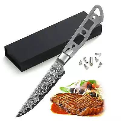 Aus-10 Damascus 4.5-in Steak Knife Blank • $37.50