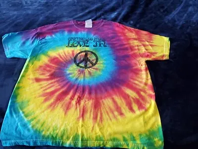 New Never Worn Greynolds Park ~ LOVE IN ~ Tie Dye XL Shirt Miami Fl. FAB Colors! • $12.50