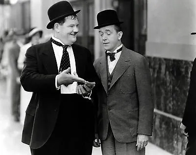 A3 SIZE - Vintage Laurel And Hardy 1 Black & White Print GIFT/ WALL DECOR POSTER • £4.99