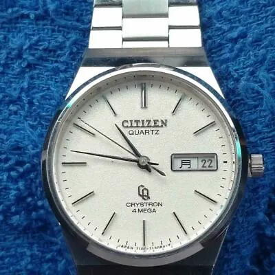 $1952 • Buy Citizen Crystron 4 Mega GN-7W-S Japan 44-4014 All Stainless Steel Quartz Watch