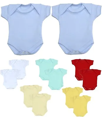 BabyPrem Premature Baby Clothes 2 X Tiny Bodysuits Vests One-Pieces 0 - 7lbs • £7.99