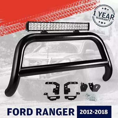 SAN HIMA Nudge Bar 3” For Ford Ranger PX 2012-2018 & 20inch LED Light Bar • $234.95