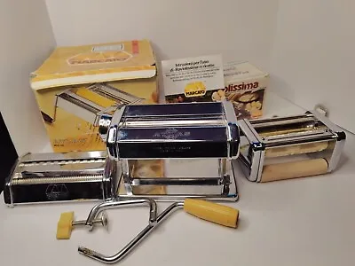 $45 • Buy Vintage Marcato OMC Atlas 150 Pasta Noodle Maker Machine Italy & Raviolissima