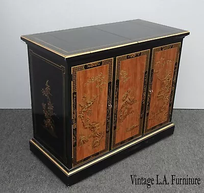 Large Vintage Oriental Asian French Country Side Table Sideboard Bar By Drexel • $950