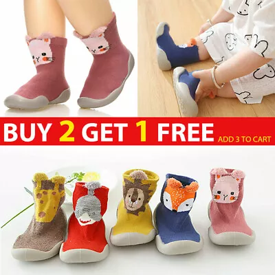 £6.66 • Buy Baby Girls Boys Toddler Anti-slip Slippers Socks Cotton Shoes Winter Warm UK