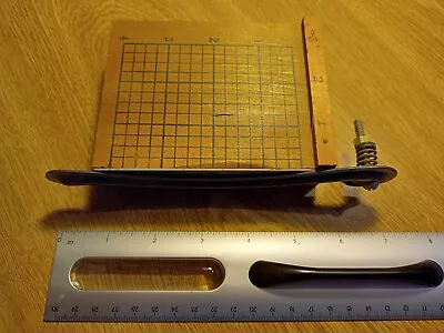 Vintage Wooden Mini Paper Cutter Guillotine 3” X 4” Made In Japan Sharp • $21