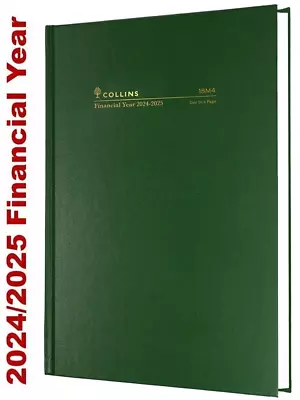 2024-2025 Financial Year Diary Collins A5 Day To Page Green 18M4.P40 • $28.62