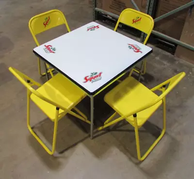 Squirt Complete Metal Table/4 Chairs-Porcelain-Mexican-Restaurant-Bar-30x30 • $599.97