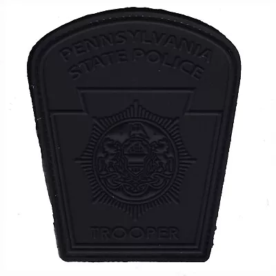 Pennsylvania State Trooper Subdued PVC Black Patch With Hook And Loop Backing PA • $20.50