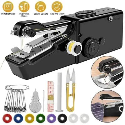 Modern Hand Held Sewing Machines Mini Portable Easy Home Travel Stitch Sew DIY • £15.59