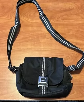 Buckle Down Ford Mustang Seatbelt Bag Handbag Black Shoulder Crossbody Purse • $24.95