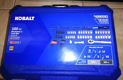 KOBALT Mechanics 102 Pc. Tool Set With Box/Case SAE & Metric 4890593/BRAND NEW • $32.96