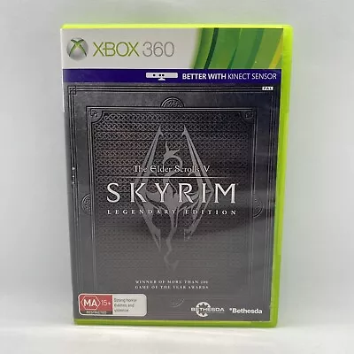 The Elder Scrolls V Skyrim Legendary Edition Xbox 360 PAL Map Manual Sticker • $19.99