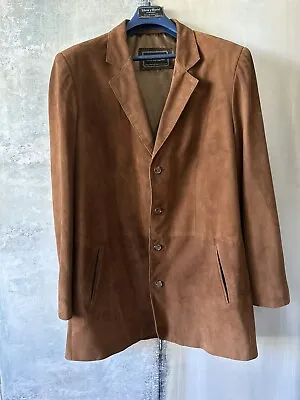 Silvia Y Mario Argentina Cognac Suede Leather Jacket XL • $85